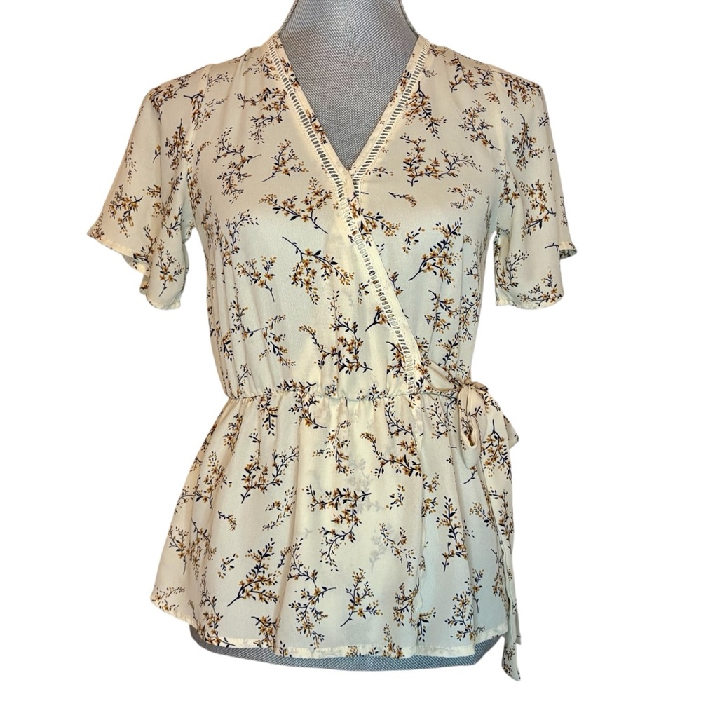 Floral Wrap Top